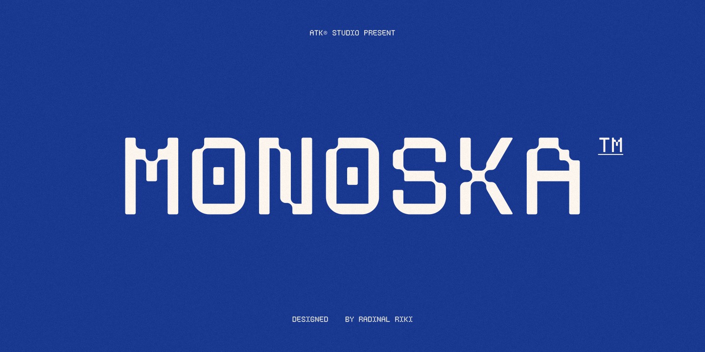 Schriftart Monoska